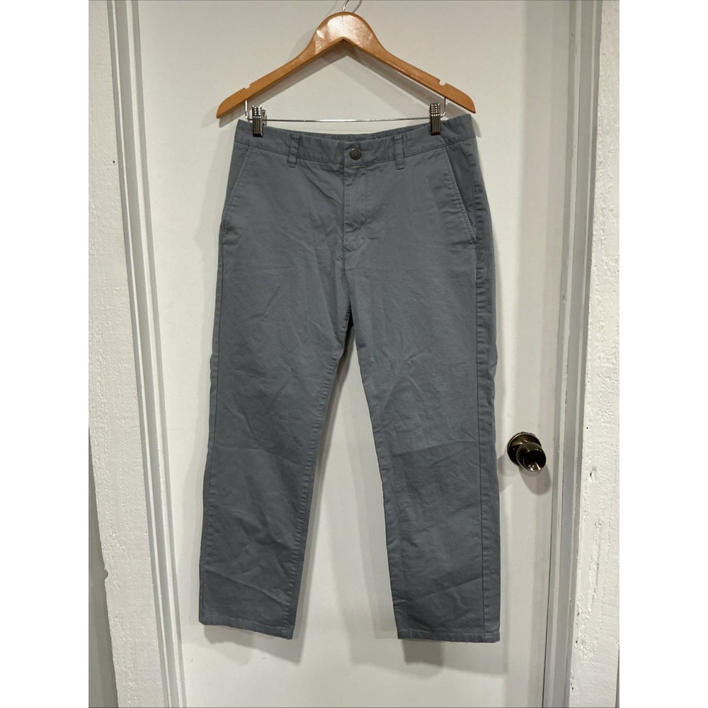 Bonobos Pants Slim Fit Flat Front Cotton Chino Light Gray Golf Men's Size 32x30